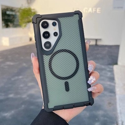 Carbon Fiber Armor Case für Samsung Galaxy S26 S25 S24 Ultra Plus