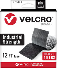 Heavy Duty Tape, Black, 1-1/2In X 12Ft Roll, Holds 10 Lbs