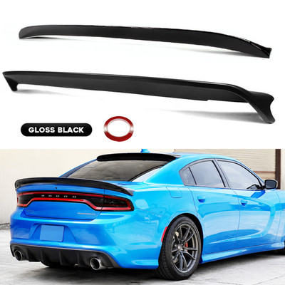 REDEYE STYLE GLOSS BLK TRUNK + REAR WINDOW ROOF SPOILER FOR 15-23 DODGE CHARGER