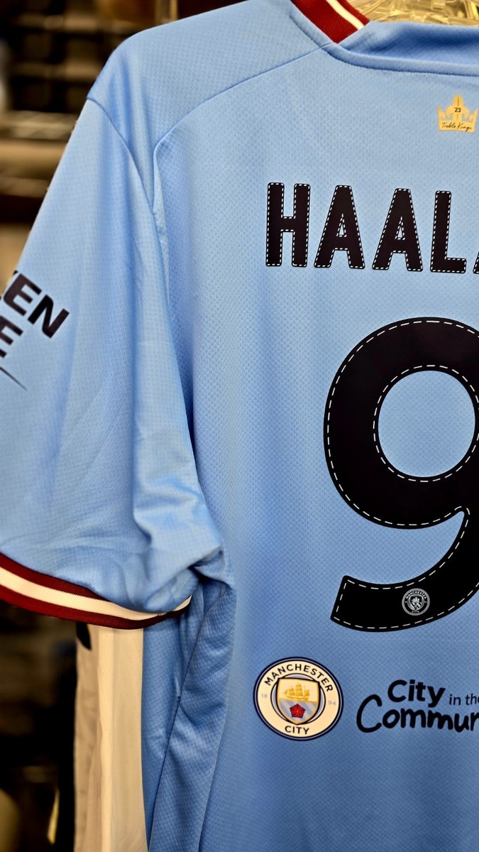2022/23 Puma Manchester City #9 HAALAND ULTRAWEAVE Treble Winner