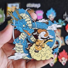DBZ Shenron  Son Goku double-deck Metal Enamel Pin Badge Collection Rare