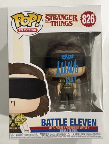 Stranger Things 826 Battle Eleven Funko Pop Auto Millie Bobby Brown w/BECKET COA