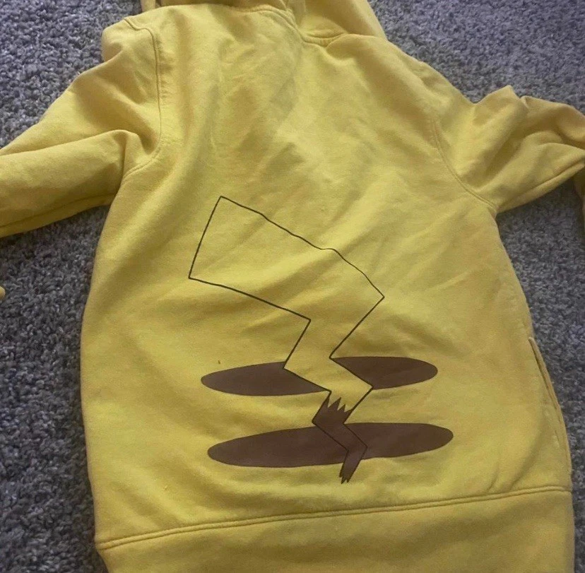Pokemon Niños Personaje Pikachu Disfraz Estampado Cremallera Chaqueta Sudadera con Capucha Talla Grande Foto 3 de 3