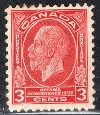 Canada Stamp Scott #192, 3c, King George V, MLH, SCV$1.25