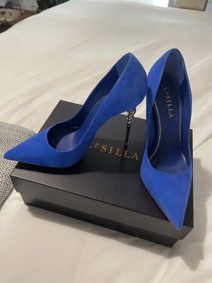 Le Silla Pumps Wildleder 37 LeSilla Royal Blue Elegant Stiletto echtes Leder