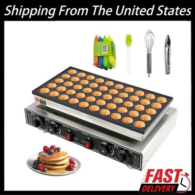 50pcs Mini Dutch Pancake Baker Commercial Electric Nonstick Waffle Maker Machine