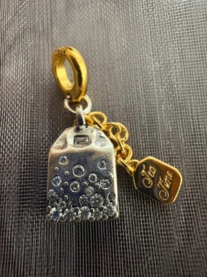 Sterling Silber S925 - Teebeutel Tea Time British Cuppa PG European Charm & Etui