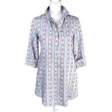 chinese dress ladies Trina Turk Women's Catamaran 3/4 Sleeve Maxi Dress in Noh Nightfall Stripe Size XXL