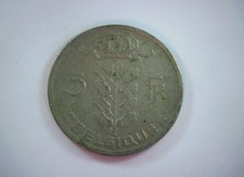 Belgium 1965 5 Francs Belgium 5 Francs (King Baudouin I; Dutch legend) Coin