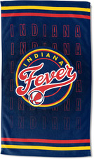 WNBA Indiana Fever Jersey Stripes Beach Towel, Soft Absorbent Cotton Blend Bath,