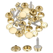 10Pcs Canvas Snap Kit, Fastener Tool Snap Grade Boat Canvas Snaps, Gold