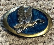 Vtg 1983 The Great American Buckle Co Made in USA 1227 Mallard Duck Belt Buckle