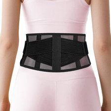 Ultra Breathable Thin Back Brace for Lower Back Pain Lightweight, Adjustable