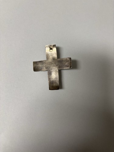 J. Slifka Designs Sterling Silver Turquoise Cross Pin - Picture 6 of 9