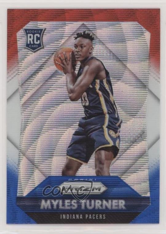 2015-16 Panini Prizm Rookies Red White & Blue Prizm Myles Turner #340 05zi