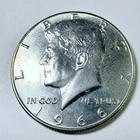 1966 50C Kennedy Half Dollar Uncirculated 40% Silver #5896