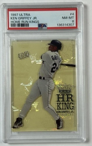 KEN GRIFFEY JR. PSA 8 1997 FLEER ULTRA #4 HR KINGS HOME RUN KINGS MARINERS 307