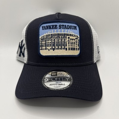 New York Yankees Stadium Patch New Era 9FORTY A-Frame Trucker Snapback Hat Cap
