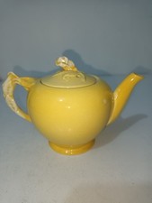 Vintage Royal Winton Grimwades rosebud teapot yellow hand painted cottagecore B7