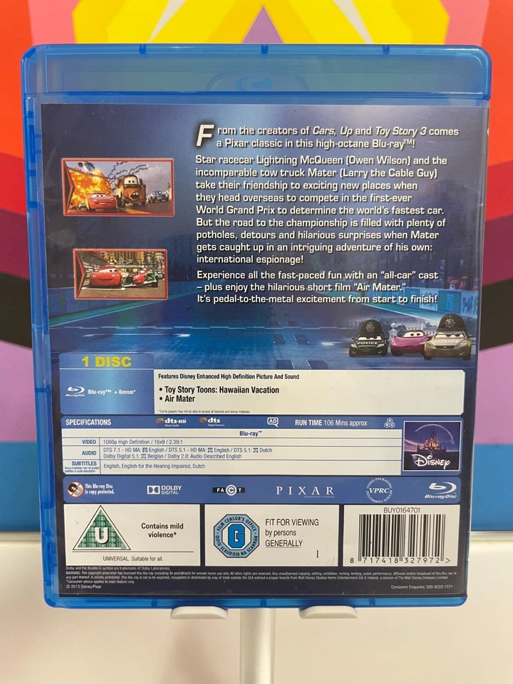 Cars 2 (Blu-Ray) REgion Free Disney Pixar - Image 2 of 2