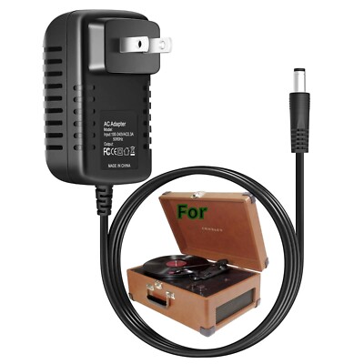 AC Adapter  For Crosley CR49 CR49-BT Traveler Turntable Power Supply Cord