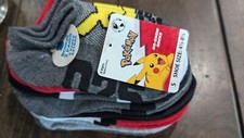 Pokemon Boys No-Show Socks, 8 Pack Size S Shoe Size 4.5-8.5 /New Nintendo