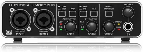 Bellinger 2 Eingänge 2 Ausgänge USB Audio Interface UMC202HD U-PHORIA