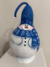 Large Snowman Scarf and hat Christmas Santa Gourd / Ann