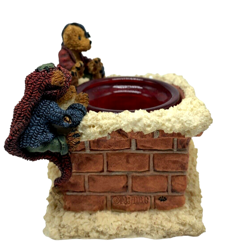 Boyd's Bears Bearstone Elgin and Elliot The Elves Toasty Warm Candle Votive - Picture 5 of 13