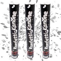 3X Partypopper XL Gold Konfetti Party Popper Konfettikanone Konfettiregen