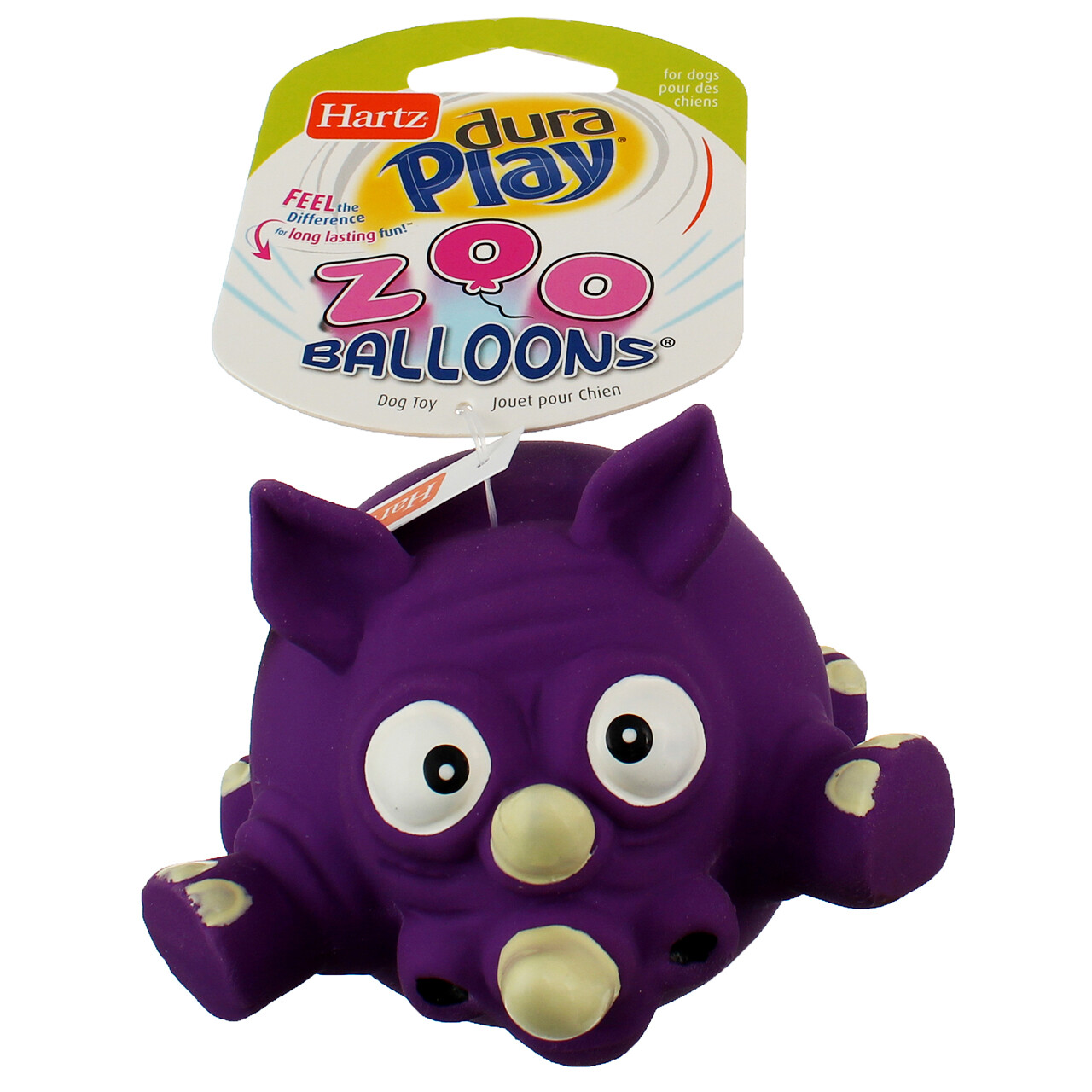3 Pack Hartz Zoo Balloons Dog Toy, Assorted