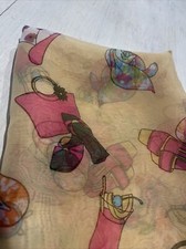 Vintage Summer Beach Theme Yellow Scarf Sheer Rectangular 58 X 19.5