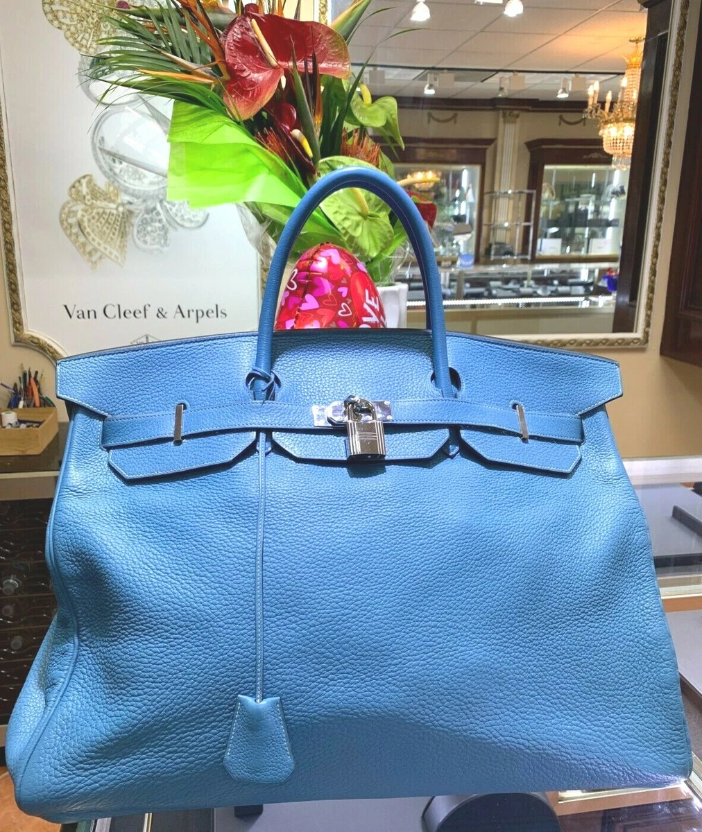 Hermes birkin bag blue jean Clearance