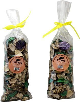 Fresh Scent Potpourri Petal Bowl and Vase Filler Home Decor 2 Large Citrus 