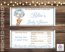 10 WE CAN BEARLY WAIT TEDDY BEAR BABY SHOWER Personalized Candy Wrappers Favors