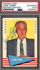 Jaime Jarrin PSA DNA Signed 1961 Fleer Ford Frick Cut Autograph