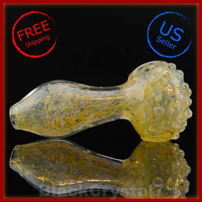 5 in Handmade White Unique Thick Heavy Spike Tobacco Smoking Bowl Glass Pipes