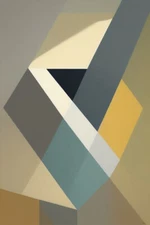 Large Abstract Painting 2x3 ft. Complex Geometric Demrin Fine Art Original NEW