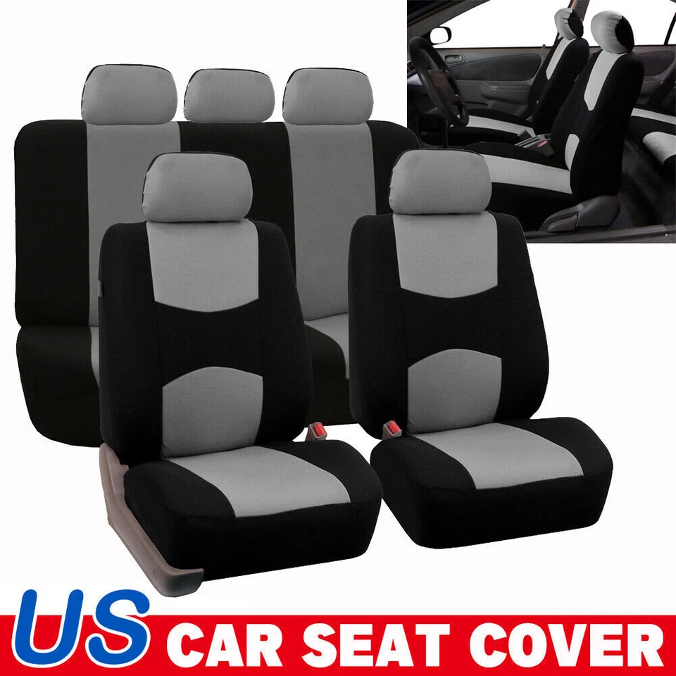 Juego completo de funda de asiento de coche 5 asientos protector cojín delantero y trasero para Chevrolet Foto 2 de 4