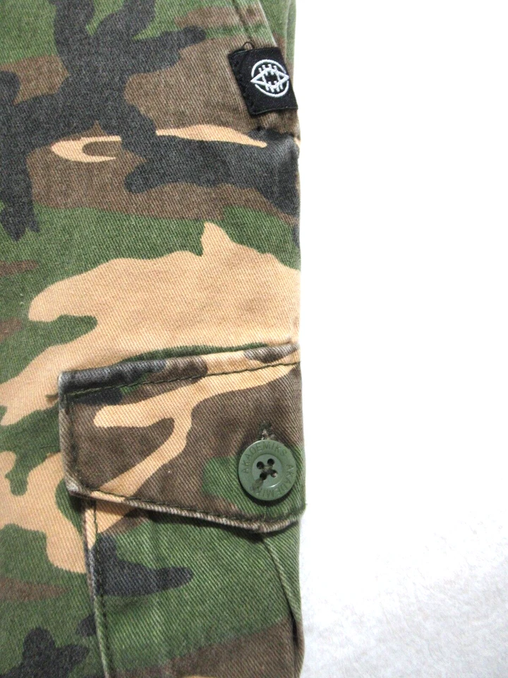 akademiks Toddler Size 4 Green Tan & Black Camouflage Denim Cargo Joggers EUC - Image 4 of 4