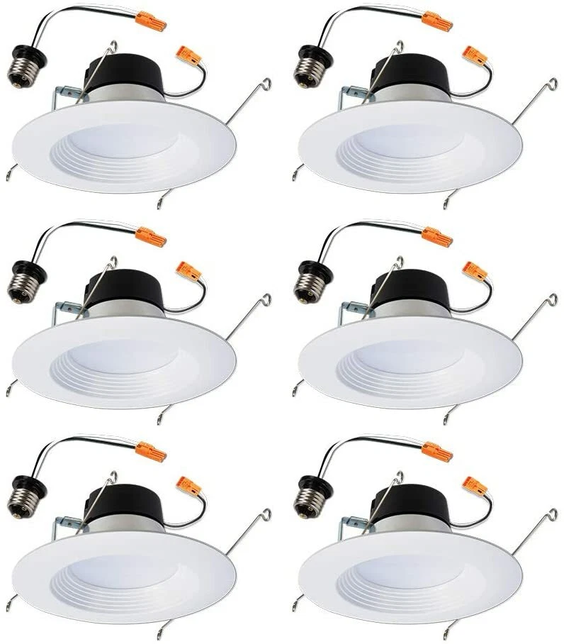 Halo RL460WH930PKBP - 6PK 4 in White Ceiling Light Retrofit Trim 3000K Soft (6