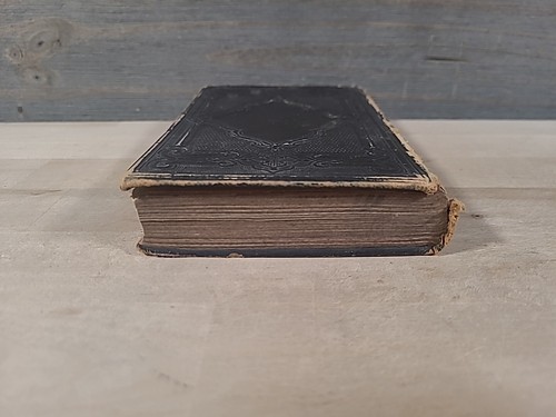 1864 NEW TESTAMENT French CIVIL WAR ERA leather AMERICAN BIBLE SOCIETY antique - Picture 10 of 21
