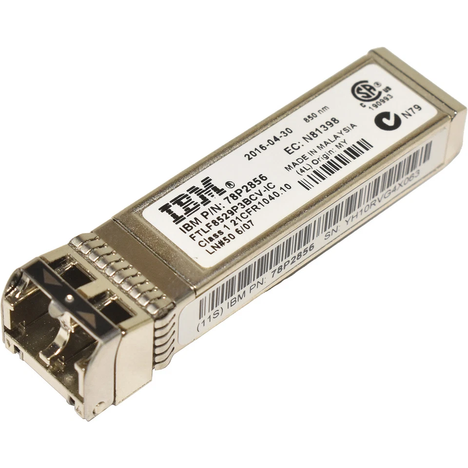 IBM FTLF8529P3BCV-IC 16Gb SW SFP+ 850nm FC Transceiver 78P2856 - Bild 3 von 4
