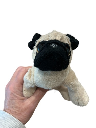 Ganz Webkinz Pug Puppy Dog Plush Stuffed Animal Beige Tan Beanbag HM105 NO CODE - Picture 9 of 10