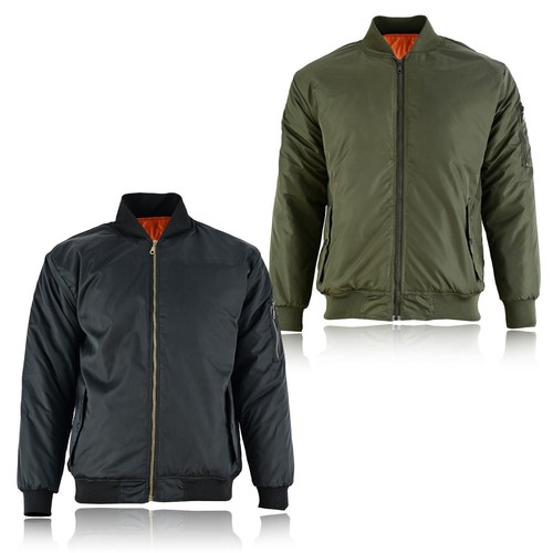 Mens MA1 Army Pilot Biker Bomber Security Fly Military Doorman Jacket Top - Picture 4 of 15