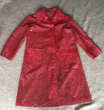 Rare Vintage 60s Marimekko Rukka Finland Pvc Raincoat Size 34