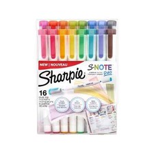 Sharpie S-Note Duo Art Markers Twin Tip Assorted Colors 16/Pack NEW 