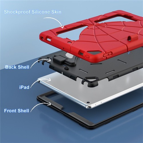 For iPad 5 6 7 8 9 10 11th Gen Air Pro 11 Kids Spider-Man Case Shockproof Cover - Picture 38 of 132