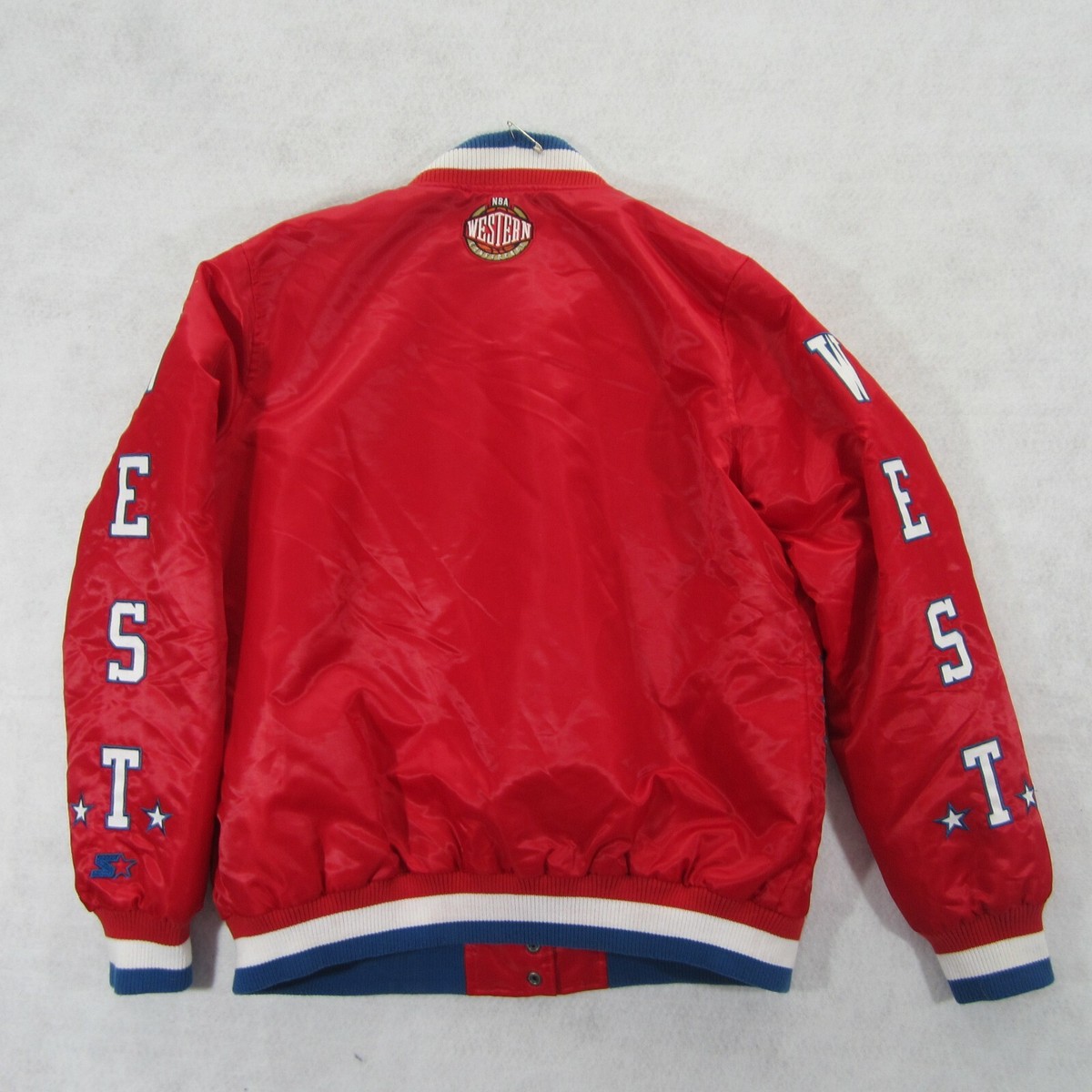 RARE NBA ALL STAR West Hardwood Red Varsity Starter Jacket