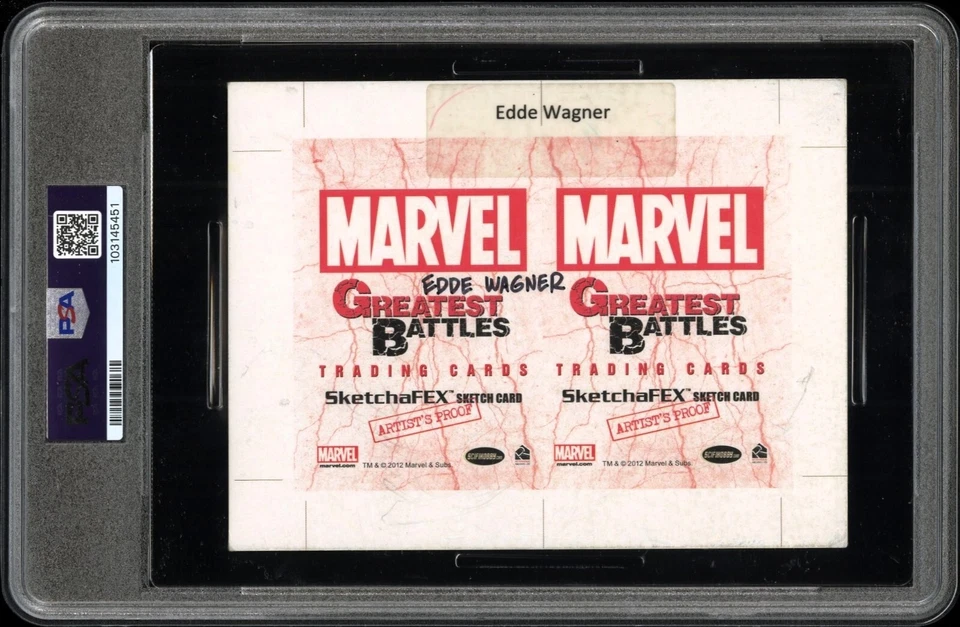 Spider-Man vs Dr Doom 2013 Marvel Greatest Battle Light Saber 1/1 PSA Sketch 5x7 - Image 3 of 4